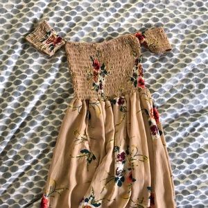 Maxi floral off the shoulder